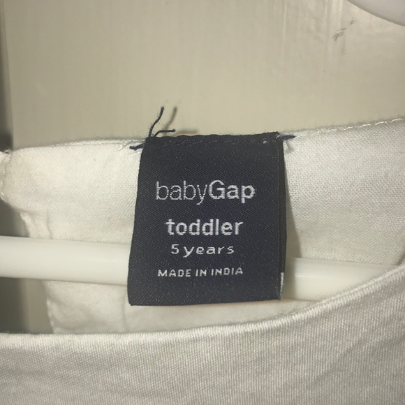 Baby Gap White Ruffle Dress, 5T - Picture 3 of 5